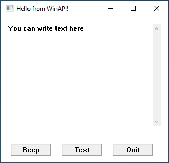 Откомпилированный пример в Windows 10